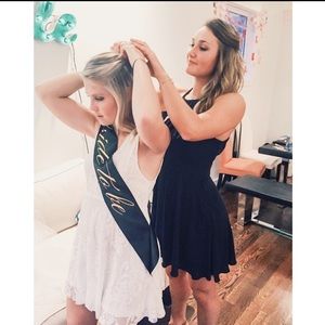 Classic black bachelorette dress